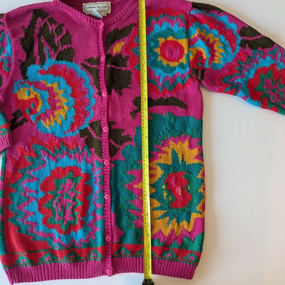 Vintage Adrienne Vittadini Cotton Cardigan Multi Colors - Picture 7 of 12
